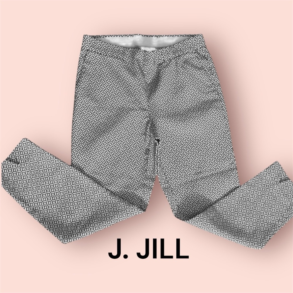 J. Jill Essential Slim Ankle Geometric Print Pants size 8P
